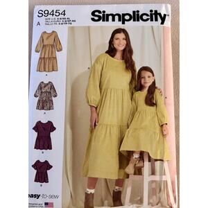 Simplicity Sewing Pattern Children's‎ & Misses' Dress and Top Item Number S9454